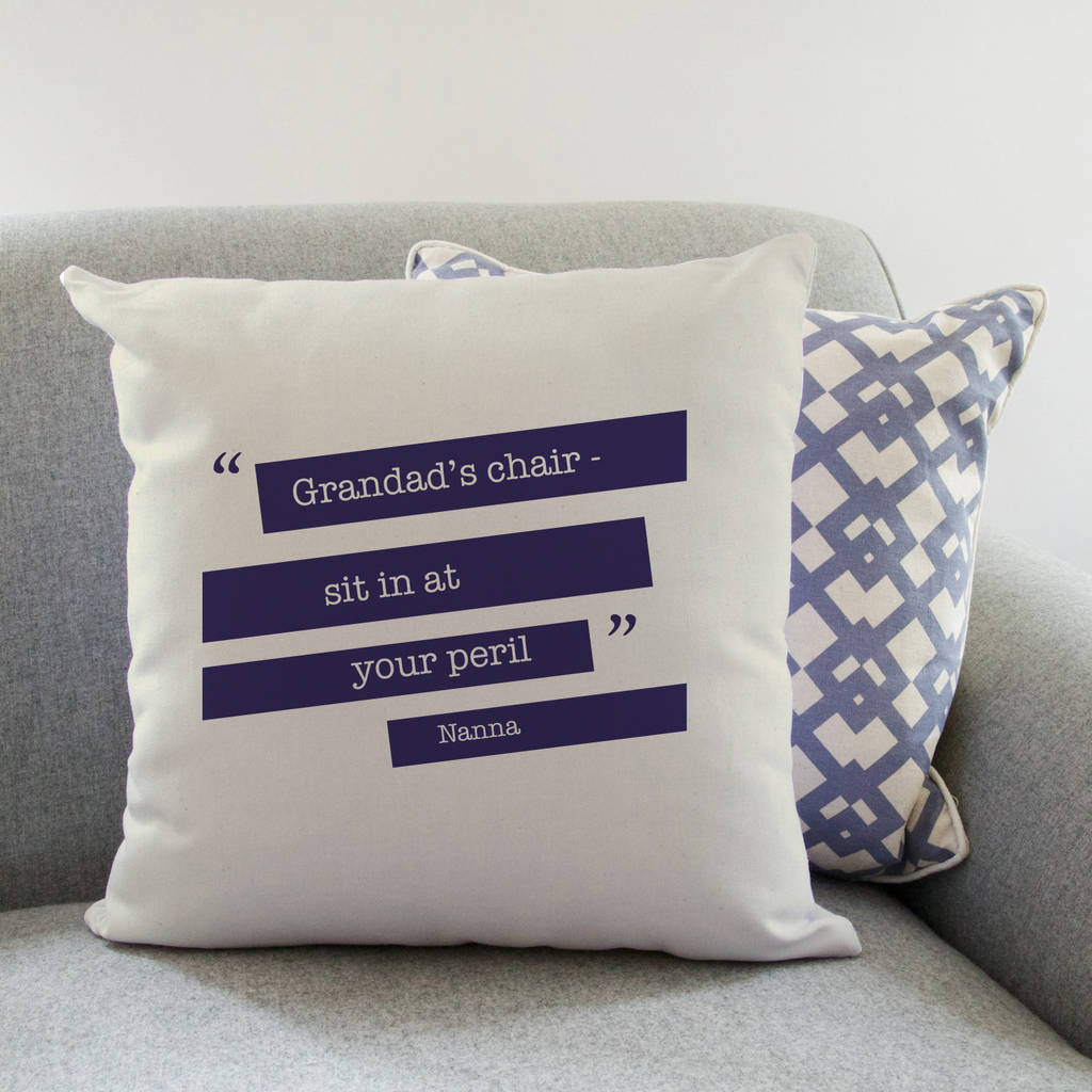 Personalised Quote Cushion For Him By So Close