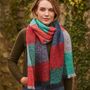 Christmas Square Check Sequin Winter Scarf, thumbnail 1 of 5