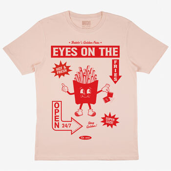 Eyes On The Fries Men's Graphic T Shirt, 3 of 3