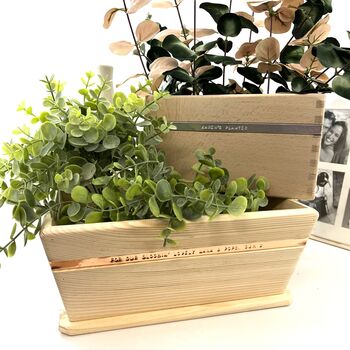 Personalised Wooden Pot Planter, 7 of 12