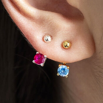 Illusion Birthstone Stud Earrings, 2 of 9