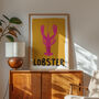 Lobster Illustrated Kitchen Art Print, thumbnail 5 of 5