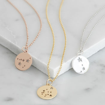 Virgo Star Sign Necklace In Silver Or Gold Vermeil, 4 of 6