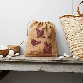 Personalised Hen Drawstring Bag, 3 of 3