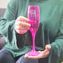 Personalised Pink Champagne Glass Gift For Bridesmaid, thumbnail 5 of 9