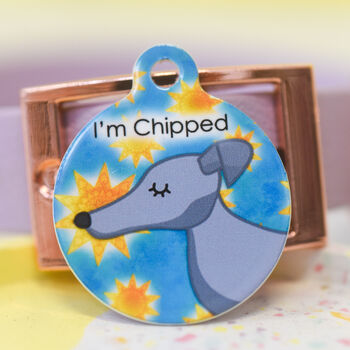 Cartoon Dog Name ID Tag Summer Solstice, 9 of 12