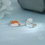 Mismatched Salmon And Prawn Sushi Stud Earrings In Sterling Silver, thumbnail 8 of 12
