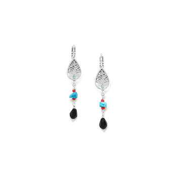 Silver Plated Earrings With Dangles Agate And Turquoise, 2 of 3