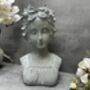 26cm Grey Female Bust Statue Modern Lady Head Statue, thumbnail 10 of 12