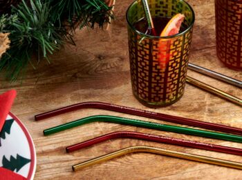 Christmas Stocking Filler Straw Set, 4 of 5