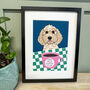 Personalised Dog Mum Coffee Club Checkerboard Print, thumbnail 3 of 12