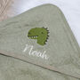 Personalised Trixie Aura Dino Hooded Towel, thumbnail 2 of 6