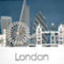 Paper Cut London Skyline Picture, thumbnail 7 of 8