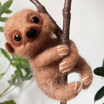 Needle Felting Kit Baby Sloth, 6 of 10