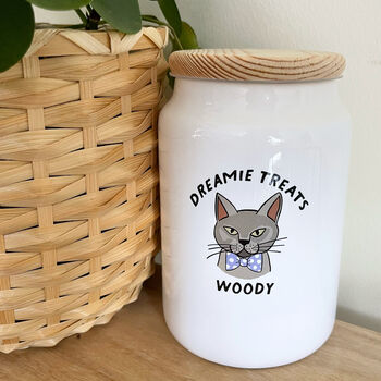 Personalised Good Cat Treat Jar, 2 of 4