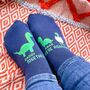 Personalised Colourful Dinosaur Socks, thumbnail 1 of 3