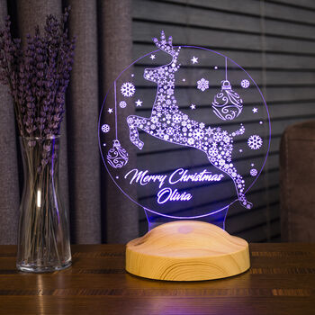 Night Lamp, Personalised Christmas Decoration, 2 of 4