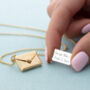Gold Plated Envelope Necklace With Secret Love Letter, thumbnail 3 of 8