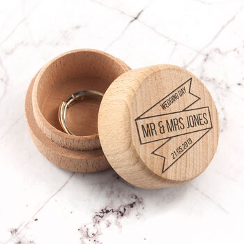 Personalised Couple's Wedding Ring Box, 2 of 5