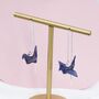 Japanese Paper Origami Crane Ear Threaders Three, thumbnail 2 of 11