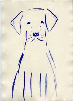 Personalised Pet Dog Portrait Print Gift, 7 of 8