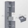 Tall Bathroom Cabinet Narrow Cupboard Storage Unit, thumbnail 10 of 10