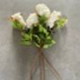 Artificial White Real Feel Peony, thumbnail 6 of 11
