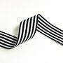 Black And White Striped, Slimmer Stripe, Grosgrain Ribbon, thumbnail 1 of 9