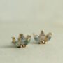 Moss Agate Lotus Studs, thumbnail 1 of 6