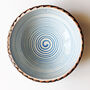 Handmade Blue Spiral Bowl, thumbnail 3 of 12