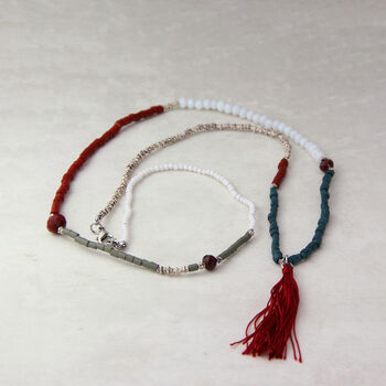 Colourful Bead Tassel Long Necklace, 2 of 8