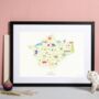 Personalised Cheshire Map: Add Favourite Places, thumbnail 1 of 4