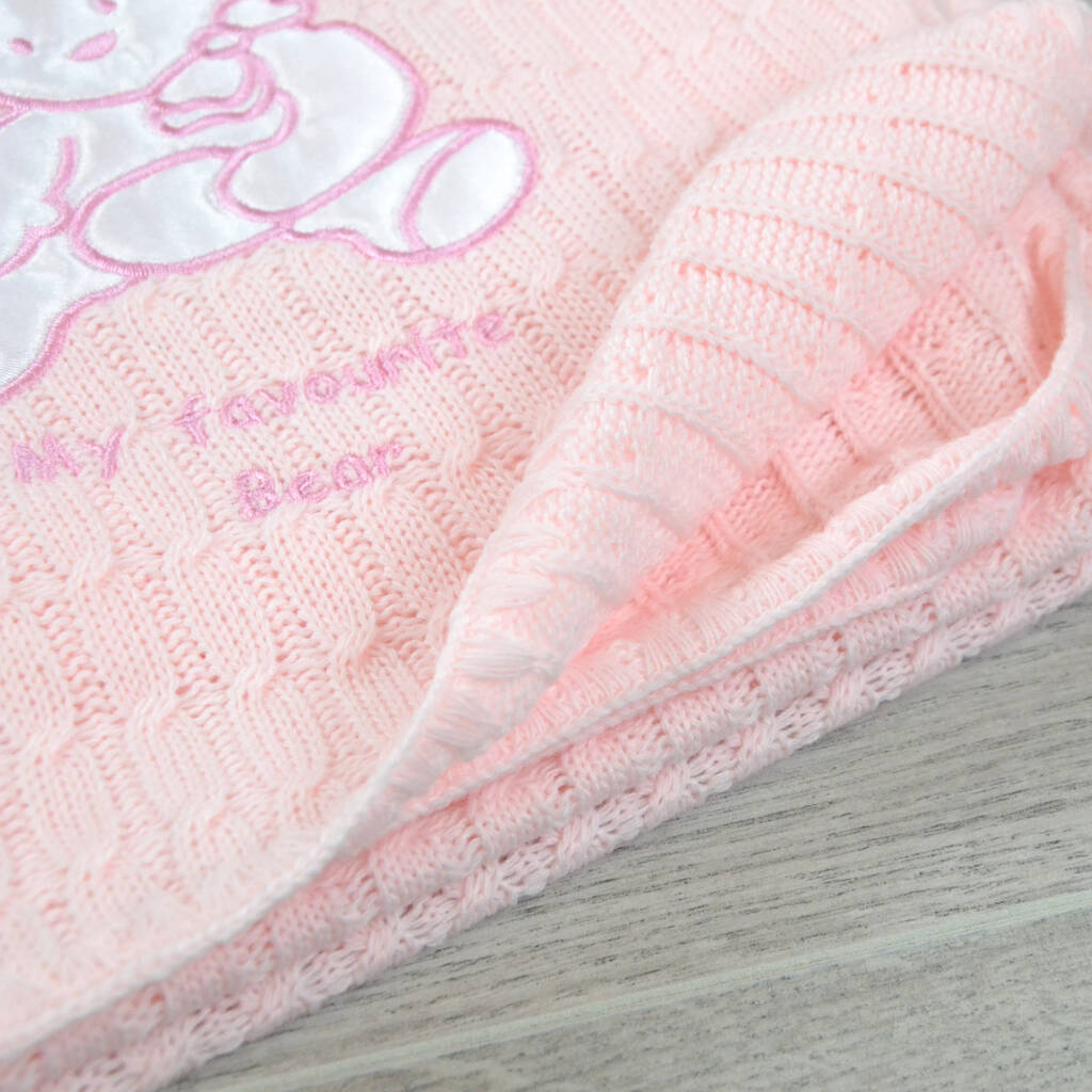 pink teddy blanket