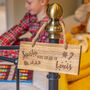 Personalised Santa Stop Here Wooden Sign, thumbnail 3 of 5