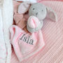 Personalised Bunny Comforter And Bunny Sherpa Blanket Set, thumbnail 7 of 12