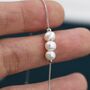 Sterling Silver Delicate Keshi Pearl Beaded Bracelet, thumbnail 8 of 12