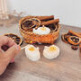 White Pumpkin Tea Light Candles Set Of Three, thumbnail 5 of 10