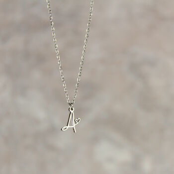 Heart Adorned Handwritten Initial Necklace, 7 of 10