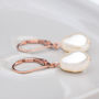 Rose Gold Plated Lever Back Earrings, thumbnail 1 of 4