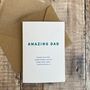 Father's Day Card Amazing Dad Personalised, thumbnail 1 of 3