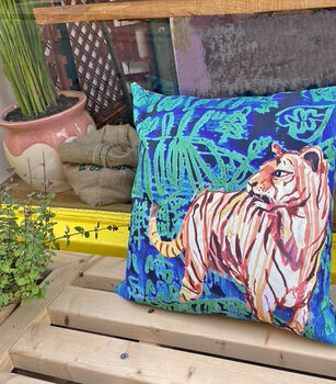 Tiger And Jungle Cushion Cover, 6 of 6