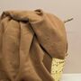 Dots Blanket Scarf In Caramel Brown, thumbnail 2 of 3