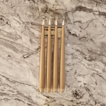 Soft Wheat LED Taper Candles, 3 of 3