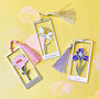 Birth Flower Hand Enamelled Bookmark With Engraved Name, thumbnail 1 of 12