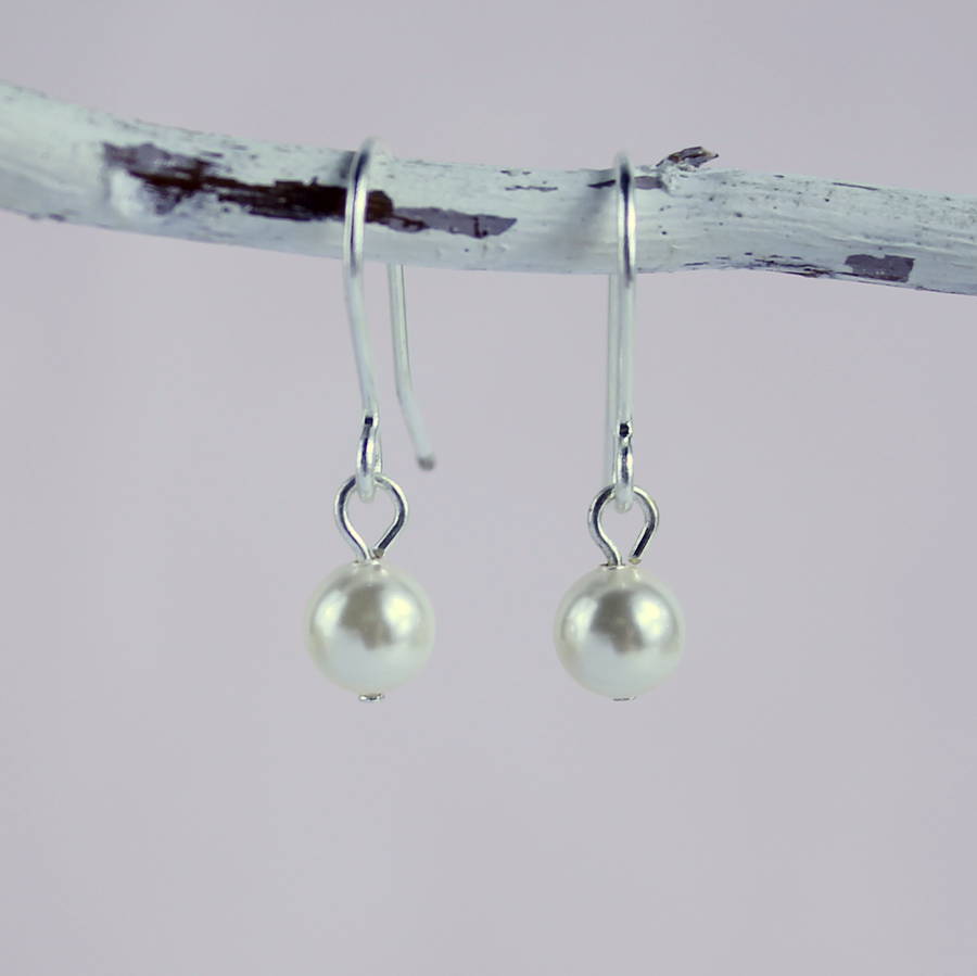 Classic Pearl Drop Earrings By Joy by Corrine Smith