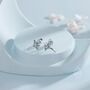 Manta Ray Fish Stud Earrings Sterling Silver, thumbnail 1 of 11