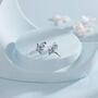 Manta Ray Fish Stud Earrings Sterling Silver, thumbnail 1 of 10