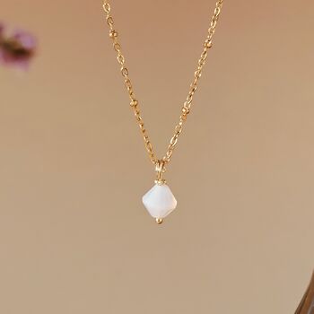 Aurora Rhombus Dendritic Agate Necklace, 2 of 12