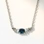 Elegant Topaz Cluster Silver Necklace Zaria, thumbnail 1 of 4