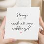 Will You Read At Our Wedding Proposal Card, thumbnail 1 of 7